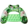 Hamaca de agua en forma de U, sillón inflable de PVC, verano, adulto, cama flotante para agua, juguete acuático, portavasos