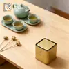 Latas Personalizadas Quadradas de Folha de Flandres de 50g para Embalagem de Chá de Flor e Chá Verde, Latas de Embalagem Seladas, Design Padrão, Podem Ser Impressas com Logo, Pequenas Caixas de Lata