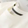 Camiseta de punto gofre con cuello redondo y manga corta, con cuello cruzado en la espalda, top unisex, camiseta básica de verano holgada de media manga de moda