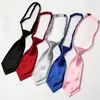 Corbata Pequeña Doble de Color Sólido Estilo Coreano para Mujer Negro vino tinto Camisa Corta Profesional Corbata para Uniforme Escolar Infantil