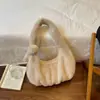 Bolso de Peluche para Mujer 2026 Nuevo Estilo Tendencia Otoño/Invierno Súper Popular Bolso de Hombro Único Bolso de Axila de Moda Versátil para Viajes Cotidianos Bolso de Media Luna