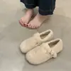 Ropa de Abrigo de Invierno para Mujer Zapatos Birkenstock Cálidos y de Terciopelo con Aumento Interno Zapatos de Suela Gruesa con Piel para Mujer