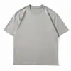 Camiseta de Algodón Puro de Ajuste Holgado, Hilo Doble, Talla Estándar Us 230g Transfronteriza, Talla Grande Oversize, Cuello Redondo, Manga Corta