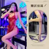 Lingerie Sexy, Cheongsam Rendado Transparente Retrô, Camisola Sexy com Alças e Bordas de Renda Cílios, Conjunto Sem Costas Quente e Tentador