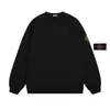 Sudadera Sto Stone de cuello redondo, forrada de forro polar, básica, color liso, manga larga, para otoño e invierno, para hombre y mujer, versátil, Island Stone