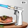 Novo Isqueiro Azul Chama Direta para Churrasco, Moxabustão, Acender Carvão, Isqueiro Maçarico Específico para Charuto, Portátil para Uso Doméstico, Atacado