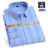 Camisa de Cuadros de Algodón Puro para Hombre Casual Cepillada de Manga Larga Tops Versátiles de Algodón Tallas Grandes