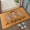 Nueva alfombrilla de Navidad transfronteriza para decoración de entrada de casa, resistente a la suciedad, duradera, fácil de limpiar, felpudo de entrada