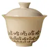 Cuenco de Cerámica Hecho en Fábrica con Tapa, Taza de Té Doméstica Individual de Gama Alta con Tapa, Taza de Té Personal, Juego de Té Kung Fu Grande