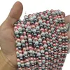 Pó de pasta de feijão cinza imitação alta pérola Swarovski multicolor color blocking furo reto pérola artificial acessórios para joias DIY vendas diretas da fábrica da fonte