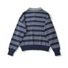 Suéter de Punto Rayado con Cuello para Chicas Atrevidas, Tops Casuales Holgados, Moda Nueva para Otoño e Invierno, Suéter de Punto Versátil