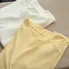Camiseta de Manga Larga con Parches en Hombros, Algodón Copo de Nieve para Mujer, Corte Regular, Textura de Algodón Grueso Multicolor, Camiseta Básica de Cuello Redondo, Estilo Primavera y Otoño, En Stock