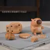 Capibara Inodoro Madera Maciza Tallado Magnético Lindo Creativo Juguete Descompresión Haya iPad Muebles del Hogar Venta al por Mayor
