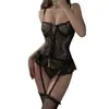 Lingerie Sexy Feminina com Decote Halter, Costas Vazadas em Renda, Transparente, Aro de Aço, Sustentação, Sao Perspectiva, Camisola Sexy, Conjunto Tentação
