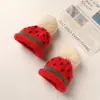 Divertido y Lindo Sombrero de Sandía de Lana Tejido a Crochet para Mascota Accesorios de Decoración de Repuesto para Muñecas Hechos a Mano DIY