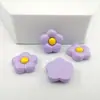 Flor de caricatura girasol flor de huevo parche de resina diy pegamento de crema funda de teléfono pegatina de refrigerador accesorios para el cabello material de diadema