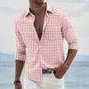 2026 Nuevas Camisetas Deportivas Casuales para Hombre de Cuadros con Solapa de Manga Larga Transfronterizas Europeas y Americanas Primavera y Otoño Amazon