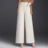 Moda de Invierno 2026 Elegante Temperamento Caída Pantalones de Pierna Ancha Mujer Cintura Alta Adelgazante Sueltos Cálidos Commute Casual Pantalones Tendencia