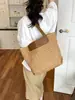 Bolso de Paja Nuevo para Mujer Otoño 2026, Bolso de Playa Tejido de Alto Nivel Estilo Vacaciones en la Costa, Bolso de Hombro de Gran Capacidad