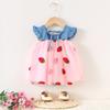 1417 ropa infantil al por mayor vestido de princesa coreana vestido de mezclilla con malla para niños en oferta
