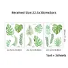 Br0606C Estilo Fresco Pastoral Hoja Verde Pegatina de Pared Autoadhesiva Mimosa Hoja de Tortuga Pegatina Decorativa de Pared de Fondo para el Hogar