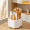 BNBSCaixa de Armazenamento Conveniente de Mesa Rotativa com Tampa Aberta para Casa Caixa de Papelaria Compartimentada Fácil de Limpar Caixa de Armazenamento para Dormitório