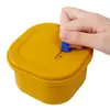 Recipiente Cuadrado de Silicona de Grado Alimenticio para Viajes al Aire Libre, Lonchera, Lonchera, Recipiente para Crujientes, Vajilla Portátil para Picnic, Tazón para Fideos Instantáneos
