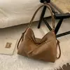 Mochila Retro Escarchada de Gran Capacidad para Mujer 2025 Nueva Versátil para el Trabajo Bolso Tote de un Solo Hombro de Uso Múltiple