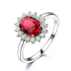 Venda Quente Transfronteiriça Anel de Cobre com Diamante de Temperamento Europeu e Americano Girassol Retrô Diamante de Imitação Moissanita Azul Anel Feminino Versátil