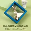 Película PE Caja Transparente para Joyería Exhibidor de Aretes Anillos Collares Caja de Almacenamiento Cuadrada Colgante Negro Blanco Venta al por Mayor