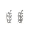 Estilo Ins europeo y americano clip de oreja de hoja simple pendientes de clip de oreja de hoja de personalidad y temperamento para mujer pendientes de moda transfronterizos venta al por mayor
