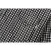 Bsapa Estilo Japonés Retro Top de Algodón Puro Camisa Larga Holgada Versátil Casual para Hombre Camisa a Cuadros Cs3105