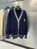 Outono e Inverno 2025 Tops Suéteres Estilo College Preguiçoso Novo Suéter de Tricô Solto Cardigã Cachorrinho Casual Top Roupas Femininas