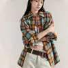 Nuevo Estilo Transfronterizo Europeo y Americano 2026: Camisa a cuadros relajada, holgada, casual, versátil, estilo americano, vintage