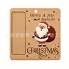 Pingente decorativo para árvore de Natal, porta-dinheiro de papel criativo, Papai Noel, boneco de neve, rena, decoração de presente de feriado