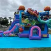 Castelo Inflável para Parque de Diversões para Comércio Exterior, Trampolim Inflável de Sereia, Combinação de Escorregador para Exterior, Pula-Pula Inflável para Uso Comercial