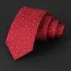 Gravata Masculina Bordado Jacquard Gravata Vermelha Gravata Masculina de Alta Qualidade Amarrada à Mão Traje Formal Fabricante Personalizado Estoque Pronto Atacado