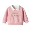 Camisa Polo de Manga Larga para Niña 2026 Otoño Nuevo Estilo Versión Coreana Sudadera con Bordado de Conejo Bebé Primavera y Otoño Top Elegante