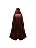 Capa Larga Medieval Renacentista con Capucha para Adultos para Hombres y Mujeres Halloween Pascua Shawl para Actuación en Escenario