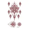 Pegatinas de tatuaje temporales florales a mano impermeables de encaje Hina rojo marrón transfronterizas India Medio Oriente venta caliente tatuaje de henna