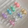 Cuentas de Acrílico con Recubrimiento UV para Dulces con Agujero Recto Materiales para Cadena de Teléfono, Llavero, Colgante, Pulsera, Accesorio para Coleta de Cabello DIY