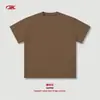 Camiseta Masculina Básica Estilo Americano Bk Cooling Cor Sólida 235g Algodão Puro Manga Curta, Casual Solta Tendência Marca Masculina Manga Curta.