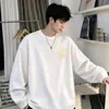 Camiseta Masculina Casual de Manga Longa para Outono Pulôver Versátil Unissex Solto Homens Podem Personalizar LOGOTIPO