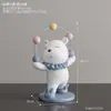 Urso Malabarista Desenho Animado Casa Sala de Estar Quarto Escritório Mesa Artesanato de Resina Decoração Criativa para Casa Estatueta