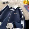 Chaqueta de punto tipo cárdigan americana casual de manga larga, colorblock moderno y vibrante, para primavera y otoño, top de moda