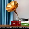 Estilo Antigo Alto-Falante Grande Gramofone Modelo Enfeites Criativos Toca-Discos de Vinil Decoração Suave para Casa Câmera Metabo
