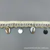 Atacado Em Estoque Artesanal Estilo Étnico Pingente com Franjas e Borlas Concha Lantejoula Algodão Linho Renda Acabamento Acessórios para Roupas