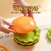 Plato de Hueso para Hamburguesa Plato de Hueso para Mesa de Comedor Doméstico Plato para Desechos Plato de Hueso de Plástico Plato para Bocadillos Almacenamiento Base Fruta