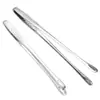 Pinzas para Barbacoa Estilo Coreano Pinzas de Acero Inoxidable Pinzas para Barbacoa Pinzas de Cocina Extendidas Pinzas para Filete para Restaurantes de Barbacoa