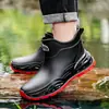 Botas de lluvia cortas de moda populares transfronterizas para hombre, antideslizantes, zapatos de goma engrosados, botas de lluvia, pesca en la playa, resistentes al desgaste, zapatos acuáticos ligeros